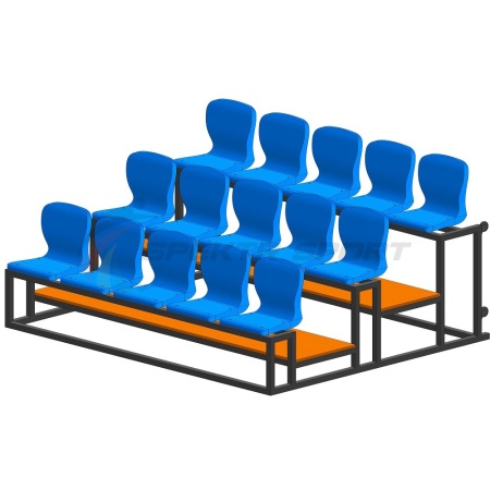 Купить Трибуна мобильная 3 ряда сиденья пластиковые на 15 мест в Муроме 